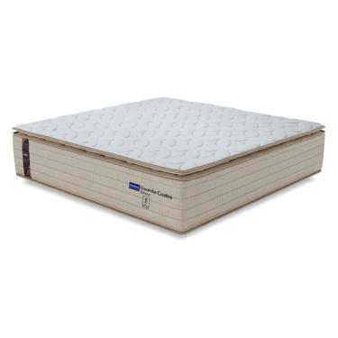 Imagem de Colchão Casal Probel Molas Ensacadas Pillow Top 138x188x30cm Guarda Costas Genova