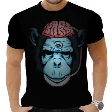 Imagem de Camiseta Camisa Personalizada Animal Macaco Selva 03 - Obds Co, BABYLO