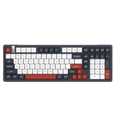Imagem de Teclado Mecânico K102 Personalizável com 101 teclas Montagem em Gasket Hot-swappable RGB Tri-mode para Jogos Conectividade Multifuncional Bateria de L