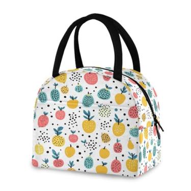 Imagem de Blueangle Lancheira isolada à prova de vazamento - Bolsa de almoço reutilizável com design de frutas de desenho animado, recipiente de alimentos compacto para escritório, viagens e atividades ao ar