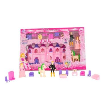 Imagem de Castelo Princesa Brinquedo Musical Completo com Personagens e Acessórios