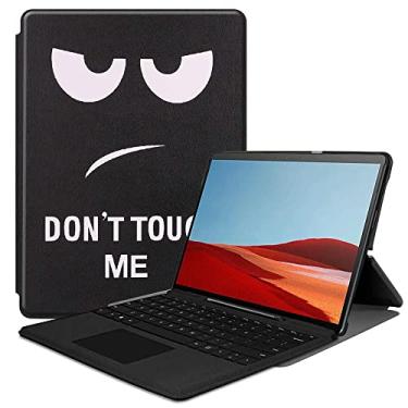 Imagem de Capa de couro para Microsoft Surface Pro X de 13 polegadas, capa ultrafina e leve para Surface Pro X de 13 polegadas versão 2019 2020 (serve para tablet com teclado tipo capa) (não toque em mim)