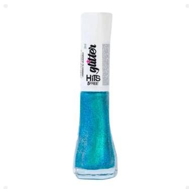 Imagem de Esmalte Hits 5Free Glitter Cor Diamante Oceano 8ml