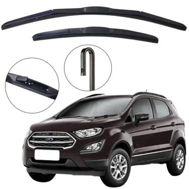 Imagem de Kit Palheta Dianteira Ecosport 2018 a 2021 Limpador de Parabrisa de Silicone