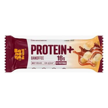 Imagem de Barra de Proteína Protein+ Banana Brasil com 16g de Proteína Sabor Banofee Zero Açúcar 50g