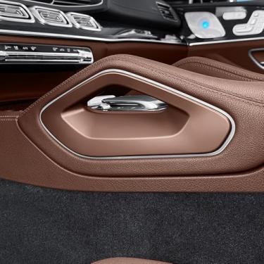 Imagem de MbenRundy Painel de mudança de marchas do carro console central caixa de apoio de braço lateral guarnição capa protetora para Mercedes Benz GLS X167 GLE W167 Coupe C167 450 580 350e 63 53 AMG