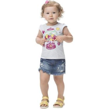 Imagem de Blusa Infantil Feminina Kyly 110.847 - Roupas de Qualidade, Mescla, BM