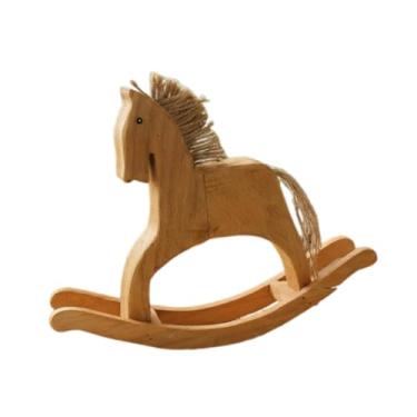 Imagem de predolo Estátua de Cavalo de Balanço em Madeira, Estatueta de Cavalo de Mesa, Escultura Ornamental para Armário, Peça Central, Decoração, Presente de, S