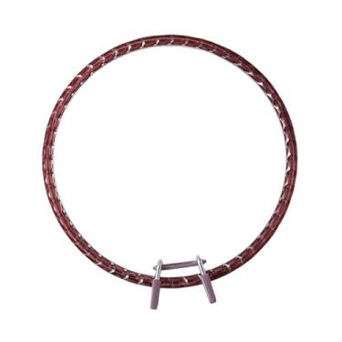 Imagem de Colaxi Bastidor de bordado para ponto cruz, aro circular de 16 cm com mola para decoração de festas, guirlandas, decoração de parede e costura, CafÉ
