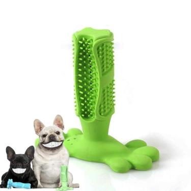 Imagem de Escova de dentes para mordida cachorro Palito Brinquedos limpeza Cuidado bucal dental animais estimação Borracha natural e com cristas elevadas textura macia