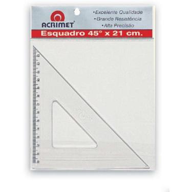 Imagem de Esquadro Poliestireno 60 Graus 21Cm - Planeta Brinquedos