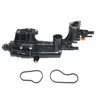 Imagem de XUNUOPARTS Conjunto de carcaça do termostato de refrigeração do motor compatível com Hyundai Azera 2012-2017 Kia Cadenza 3.3L OE# 256203CAA0 25620-3CAA0 902-5914 25600-3CAE0 25621-3CAA0 CAA0 2 5622