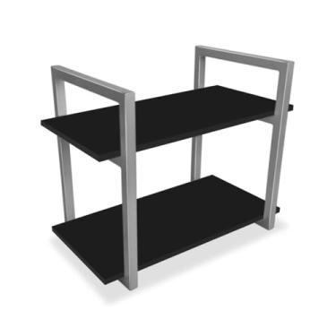 Imagem de Prateleira Milazzo Design Industrial 25cm Prata e Preto