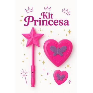 Imagem de Kit Princesa Completo Varinha Estrela LED + Maquiagem Infantil  - Gene