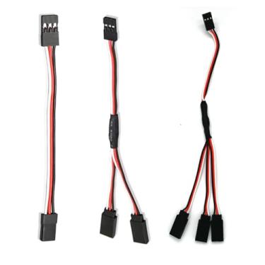 Imagem de 15 peças RC Servo Y cabo de extensão 3 pinos macho para 1/2/3 fêmea Y Harness Splitter, fio de extensão servo de 200 mm compatível com JR Futaba JST para carro RC avião helicóptero