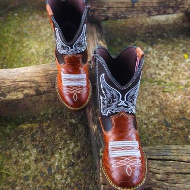 Imagem de Bota Infantil Texana em Couro Country Rodeio Vaquejada (29) (30, BR, Criança de 4 a 8 anos, Numérico, P, 30)