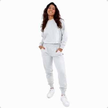 Imagem de Conjunto Moletom Feminino Blusa Cropped e Calça Jogger-Feminino