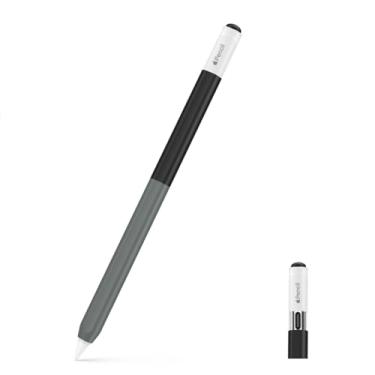 Imagem de MoKo Capa de silicone para Apple Pencil (USB-C), capa protetora de cor gradiente, suporte macio de proteção antiderrapante para lápis, suporta fixação magnética ao tablet, preta