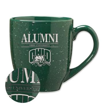 Imagem de Rico Industries NCAA Ohio Bobcats Alumni 473 ml Caneca de café de cerâmica salpicada gravada a laser