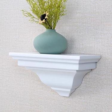 Imagem de pcagfaajmh Prateleira flutuante de madeira maciça para parede, banheiro, prateleiras de exibição modernas de madeira, prateleiras de livros, suporte de parede para quarto, fundo de sala de estar e