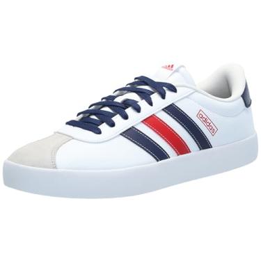 Imagem de adidas Tênis masculino Vl Court 3.0, Branco/Team Navy Blue/Better Scarlet, 38