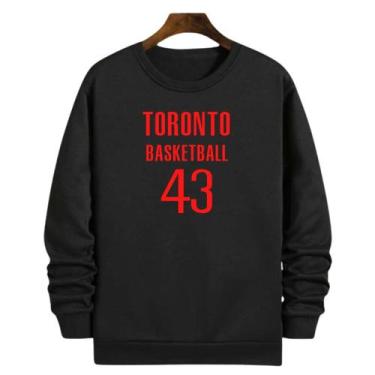 Imagem de Blusa Moletom Gola Basquete Toronto Basketball número 43 - Loja Click 