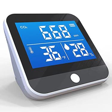 Imagem de Monitor profissional de analisador de qualidade do ar, detector de umidade e temperatura do medidor de CO2, bateria embutida de 2000 MAh, dióxido de carbono CO2 PPM