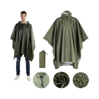 Imagem de Poncho De Chuva Leve E Impermeável Com Capuz Para Acampamento, Caminha