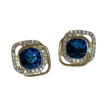 Imagem de Brincos De Folha Azul Para Mulheres, Design De Moda Niche, Presentes D