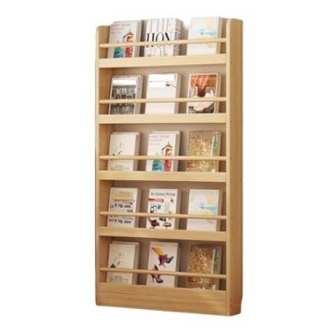 Imagem de Estante de parede atrás da porta alta e estreita atrás da porta estante de parede de 3 a 6 camadas com prateleiras de armazenamento abertas para quarto, sala de estar, escritório em casa, atrás da