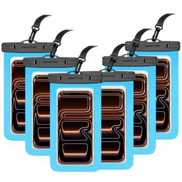 Imagem de Pacote com 6 bolsas para celular à prova d'água de 21,6 cm – Bolsa seca subaquática – Capa protetora transparente à prova d'água para iPhone 17 16 15 Pro Max Plus Samsung Galaxy S25 S24 Ultra Note