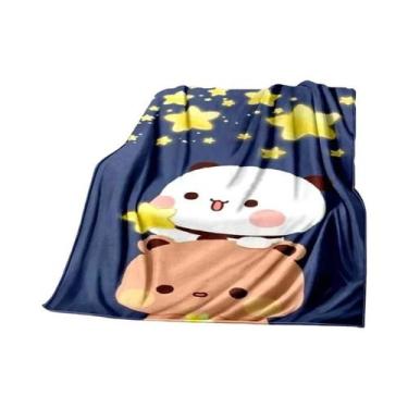 Imagem de Cobertor De Flanela Quente Para Crianças Com Estampa De Urso Em Desenh