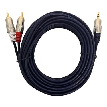 Imagem de Cabo P2 Estéreo X 2 Rca 3 Metros Blindado Top