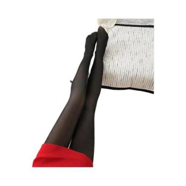 Imagem de Meias-calças Femininas De Cintura Alta, Quentes Para O Inverno, Com Fo