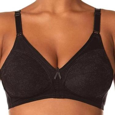 Imagem de Sutiã Colônial DeMillus Com Renda sem Bojo sem Aro Plus Size, Preto, 4