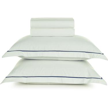 Imagem de Jogo de Cama Karsten Deliz 200 Fios 4 Peças Queen Branco Azl