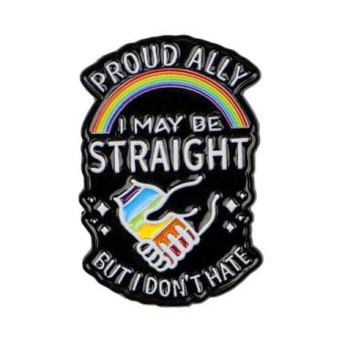 Imagem de Broche De Esmalte Gato Preto Sapo Arco-Íris Gay Para Mochila, Roupa, L