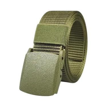 Imagem de Cinto Tático De Nylon Branco Com Fivela Automática Para Homens E Mulhe