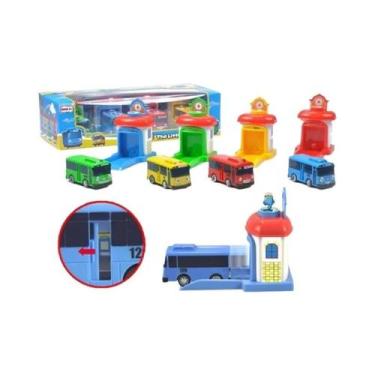 Imagem de Conjunto De Brinquedos De Carro De Fricção Tayo, O Pequeno Ônibus, Com