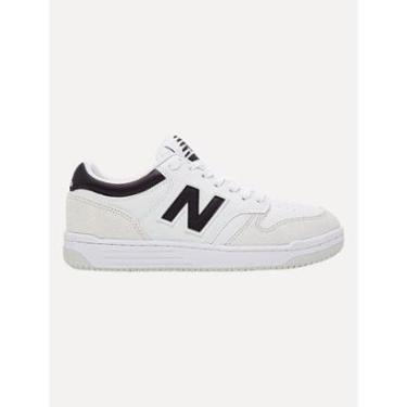 Imagem de Tênis New Balance Casual Couro 480 Low Black Branco-Masculino