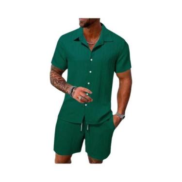 Imagem de Conjunto Esportivo Masculino Casual De Verão Com Camisa Polo De Manga 