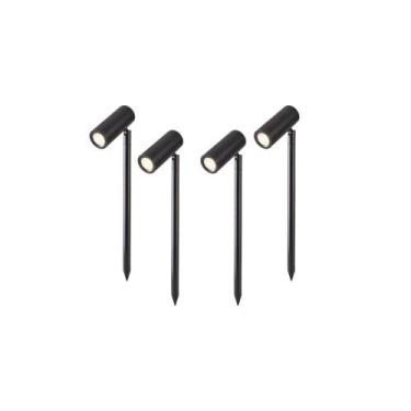 Imagem de Kit 4 Espeto Elétrico Jardim LED Daya 6594 10W 3000K Luz Quente Bivolt