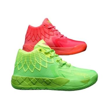 Imagem de Tênis De Basquete Masculino De Cano Alto Roxo 2025, Moda Antiderrapant