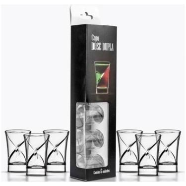 Imagem de Copo para Dose Kit Copo Dose Dupla para Bebida Shot e Tequila com 12 Unidades Transparente Higipack