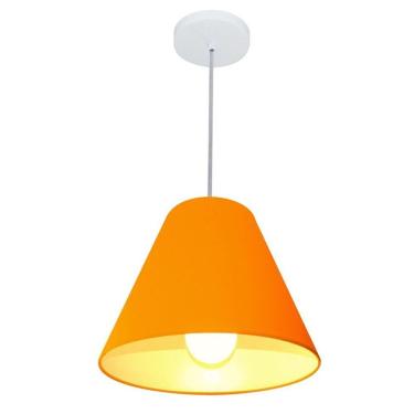 Imagem de Lustre Pendente Md-4028 com Cúpula em Tecido Cone Pequeno Fio Ajustável 185CM Bivolt 11...