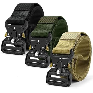 Imagem de Cinto Masculino OEM Largo em Nylon com Fivela em Liga de Zinco Engate Rápido 130cm X 4c...