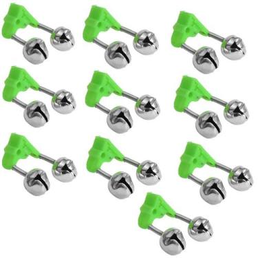 Imagem de Kit Sino Duplo Pesca Alarme Sonoro Para Vara Guizo Sininho Alta Sensib