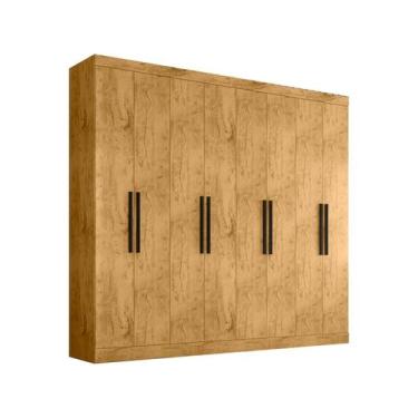 Imagem de Guarda-roupa Casal 8 Portas 4 Gavetas Araplac - Porto, Freijó