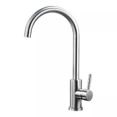 Imagem de Torneira de Cozinha Gourmet Monocomando Misturador Arco Escovada - Içá