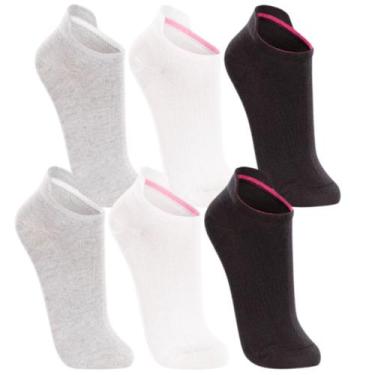 Imagem de Kit Com 6 Meias Femininas Soquete Cano Curto Algodão C/ Conforto Extre